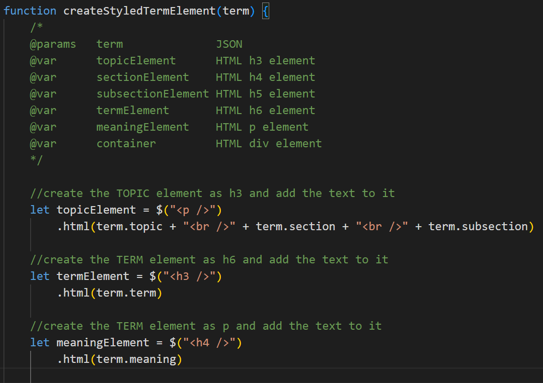 image of key terms code